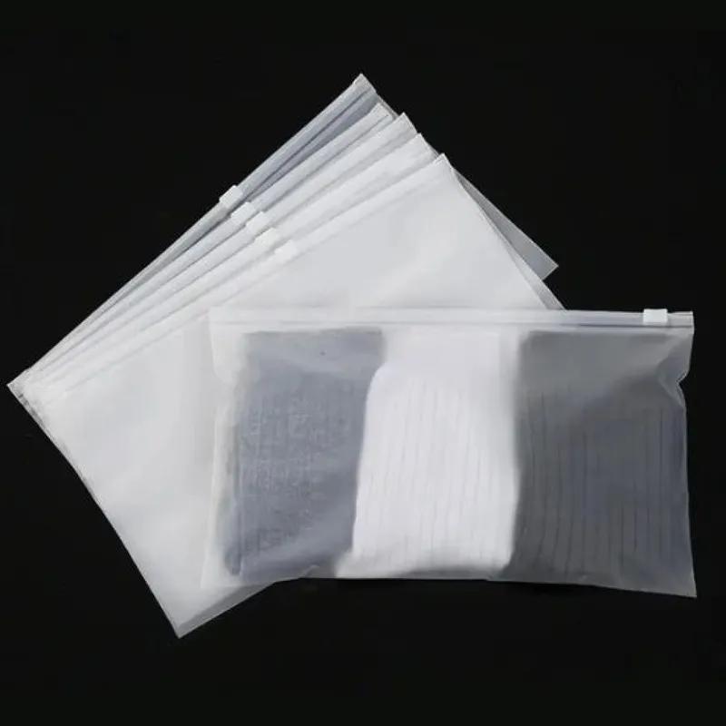 10 x 15 cm Şeffaf Buzlu Fermuarlı Poşet